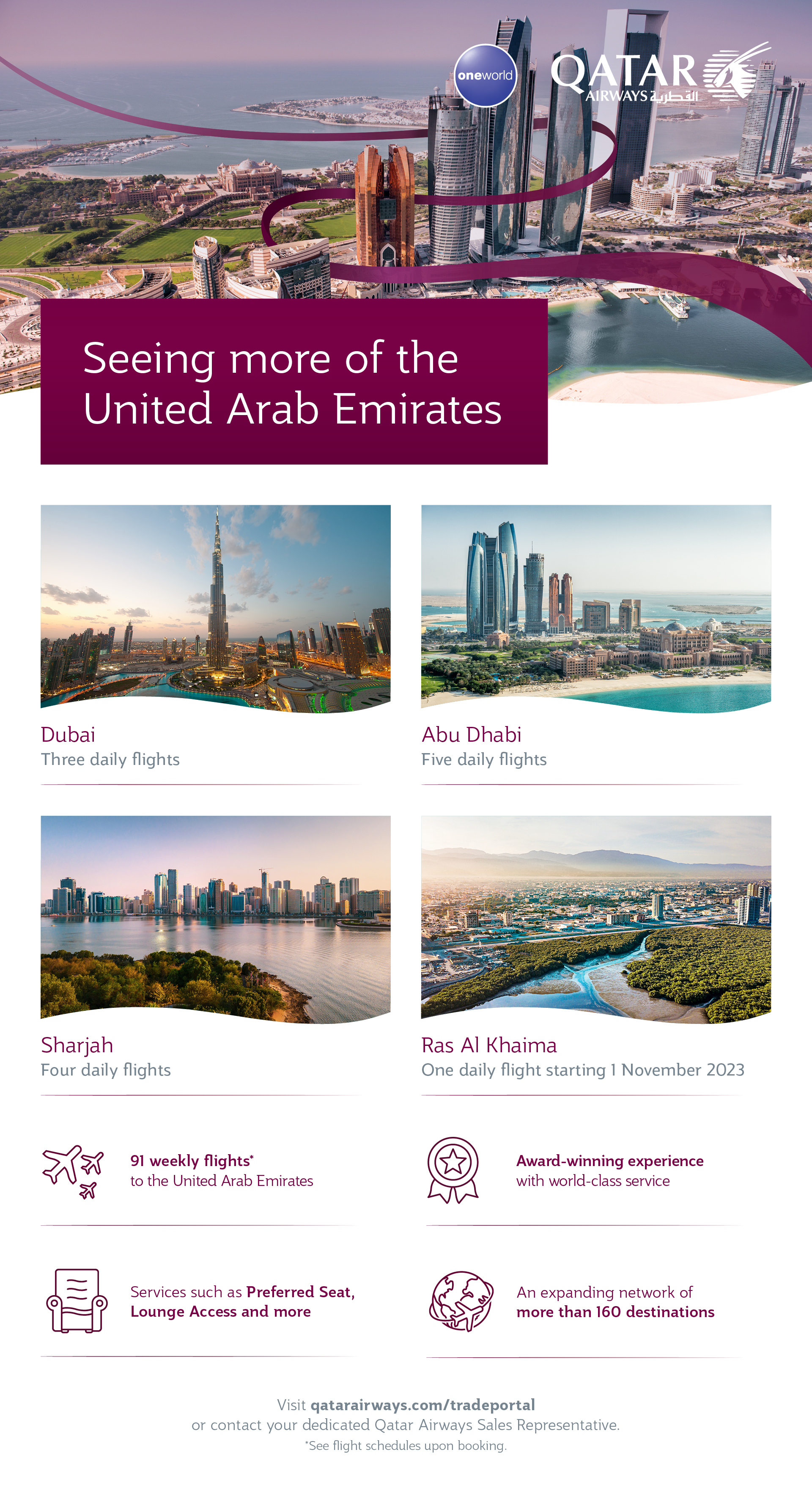 بخشنامه و اطلاعیه   هواپیمایی قطر درباره Flight to UAE